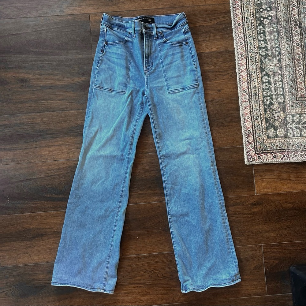 Veronica Beard Crosbie Wide Leg Jeans | size 27